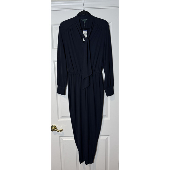 Lauren Ralph Lauren NWT Jumpsuit Navy Classic Stretch - Women's Size M - Picture 3 of 14